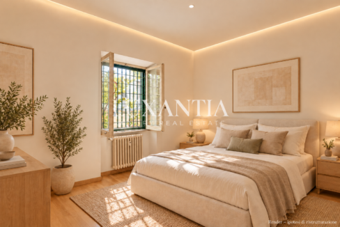 Camera da letto luminosa e naturale